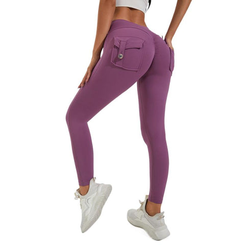 Gym Leggings Women Scrunch Bum High-waisted Yoga Pants Sexy Tights Workout-OS00788-Veeddydropshipping