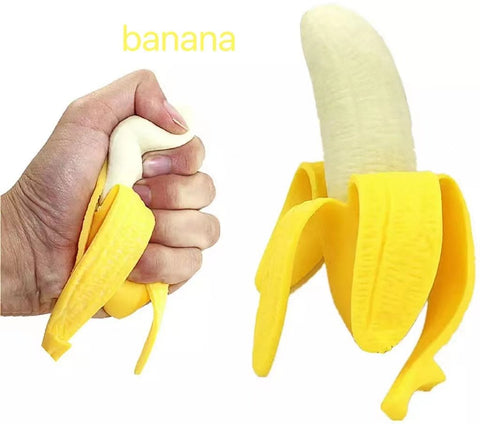 Novelty Fidget Banana Toy Super Soft Banana Squeeze Toy For Stress-TB01504-Veeddydropshipping