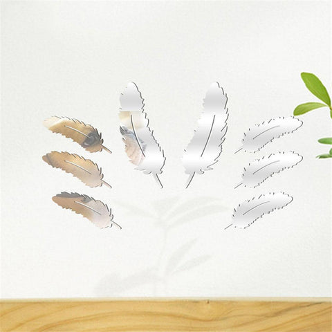 Self-adhesive Mirror Sticker Acrylic Wall Paper DIY 3D-HA00231-Veeddydropshipping