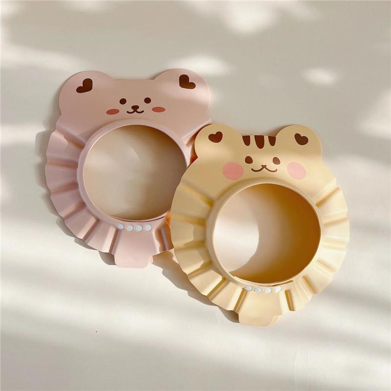 Adjustable Baby Bath Shower Shampoo Cap Cartoon Bear Hair Wash-TB00728-Veeddydropshipping