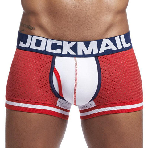 Lingerie Cotton/Mesh Sexy Boxer Shorts Low Waist Sexy Male-MF01456-Veeddydropshipping