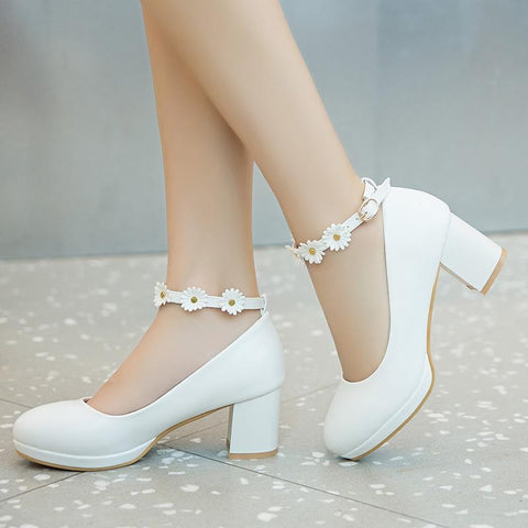 Children Girls High heel Shoes Kids Princess Sandals Fashion Flowers-TB00151-Veeddydropshipping