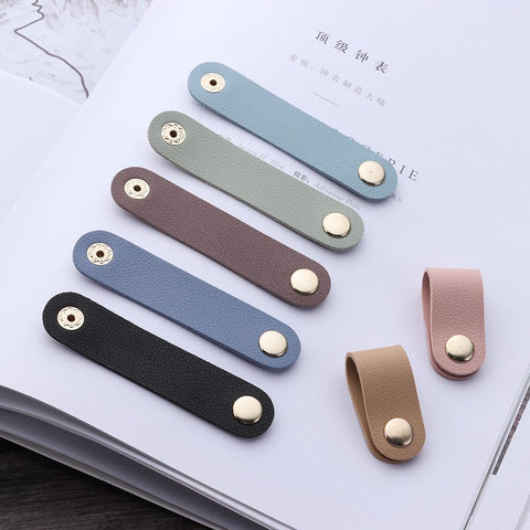 Leather Charger Protector Desktop Storage Clips Holder Cable Winder Tie Cable Manag-CE00037-Veeddydropshipping