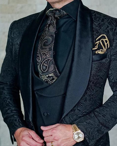 Design Custom Made Black Smoking Tuxedo-MF01254-Veeddydropshipping