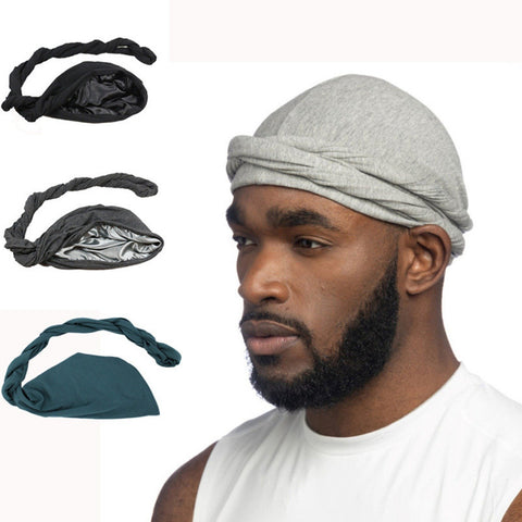 Halo Head Wrap Solid Cotton Turban Bonnet-MF00951-Veeddydropshipping