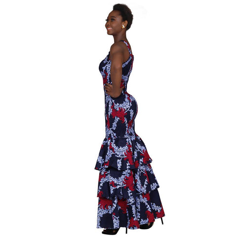 Plus Size Ladies Sleevess Evening Dresses-WF01515-Veeddydropshipping