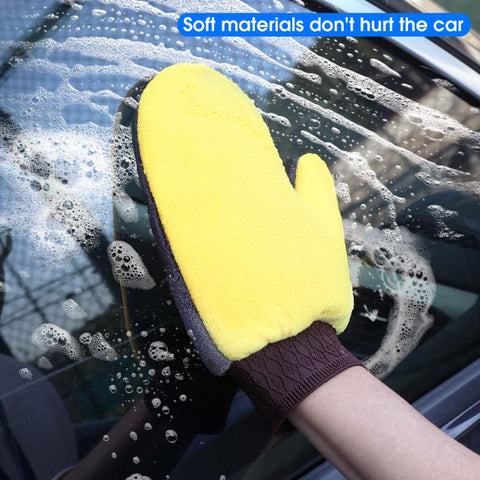 Car Washing Gloves Soft Microfiber Coral Velvet Strong Water-AM00470-Veeddydropshipping