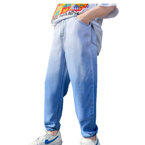 Casual Sweatpants Jeans for Boys Summer Thin Denim Pants Fashion-TB01276-Veeddydropshipping