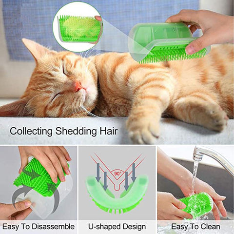 Cat Corner Brush Comb Arch Plastic Scratcher-HA01441-Veeddydropshipping