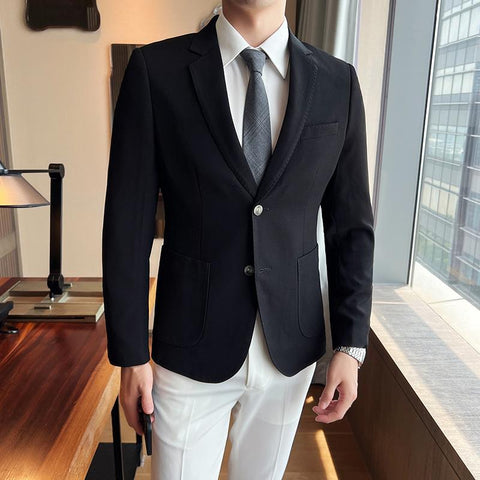 Blazer Jackets For Men Clothing 2023 Two Buttons Slim Fit-MF01275-Veeddydropshipping