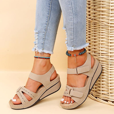 Sandals Comfortable Flat Sandals Women Open Toe Beach Shoes Woman-BS00801-Veeddydropshipping