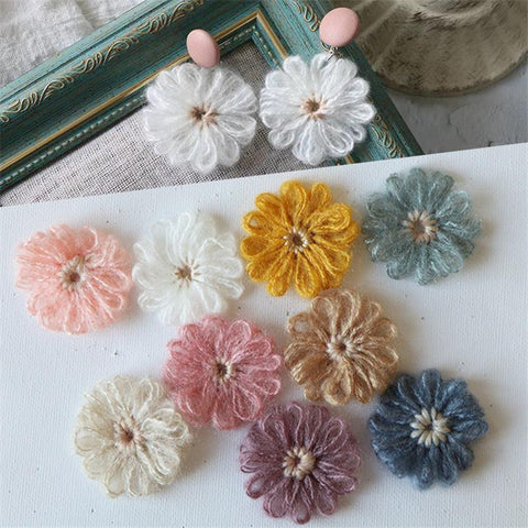 Knitting Flower Applique Patches DIY Craft-HA00049-Veeddydropshipping