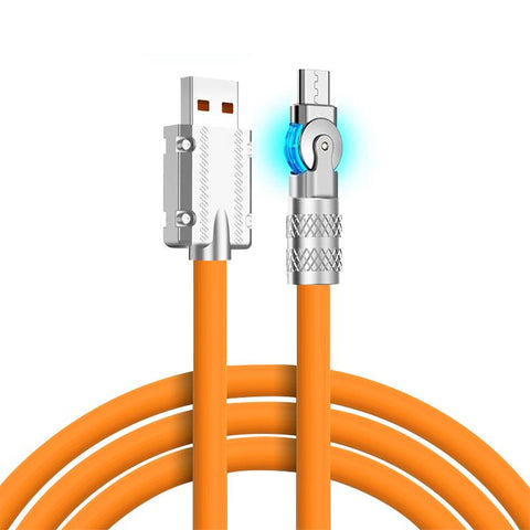120W 6A Rotating Fast Charging Data Cable for Apple Samsung Xiaomi Huawei Glowing-PA00431-Veeddydropshipping
