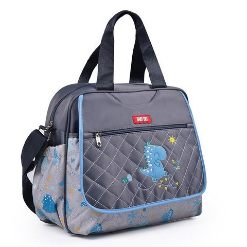 Diaper Bag Embroidered Dinosaur Pattern Tote Bag Crossbody Cartoon Baby-TB00243-Veeddydropshipping