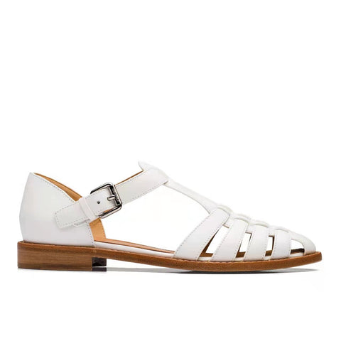 Shoes Fish Style Sandal Gladiator Low Heel Shoes Woman Buckle-BS00841-Veeddydropshipping