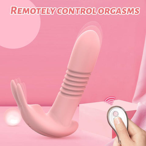 Rotating Vibrator Thrusting Dildo Telescopic Remote Masturbator Female Vagina -BH01248-Veeddydropshipping