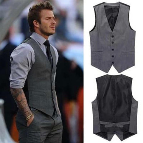 Vest Man Black Formal Businss Vest Arrival Vests-MF01260-Veeddydropshipping