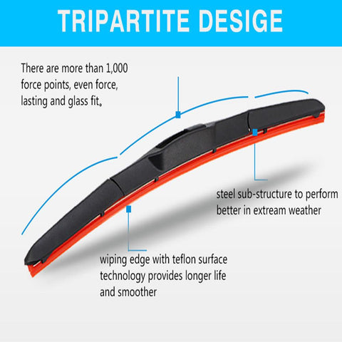 2PCS Car Windshield Wiper U Hook type14&quot; 16&quot; 17&quot-AM00196-Veeddydropshipping