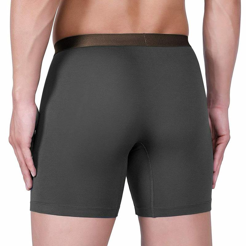 Bamboo Rayon Separate Pouch Underwear Long Leg Boxer-MF01650-Veeddydropshipping