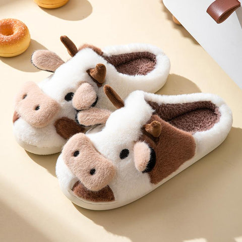 Furry Slippers Men 2023 Winter Plush Platform Slides Indoor-BS01149-Veeddydropshipping