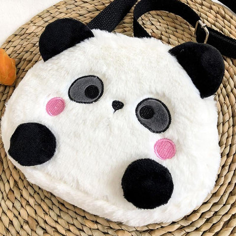 Cartoon Panda Cross Body Messenger Bag Plush Handbag Gift for-BS00300-Veeddydropshipping