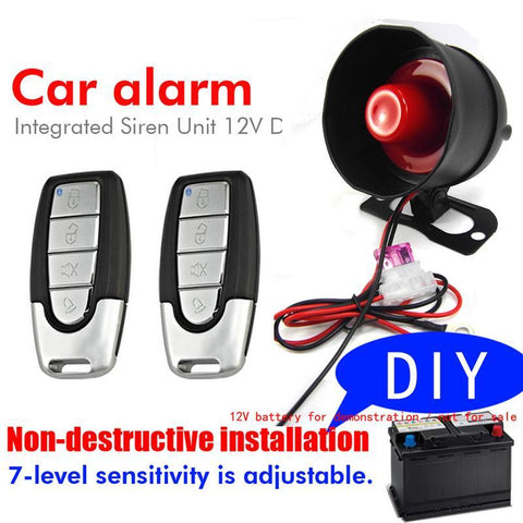 12V Universal Car Smart Alarm M810-8115 One Way Car Alarm Device-AM00582-Veeddydropshipping