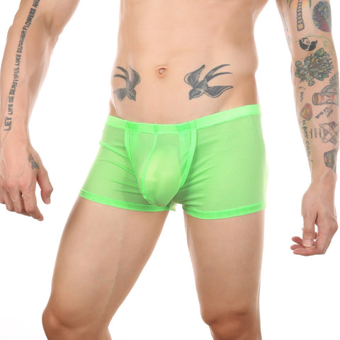 Underwear Boxer Sexy Sheer Underpants Side Open Crotch Trunks-MF01440-Veeddydropshipping