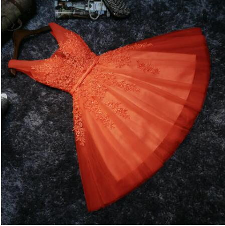 Elegant Sexy Prom Dress Short V Neck-WF01552-Veeddydropshipping