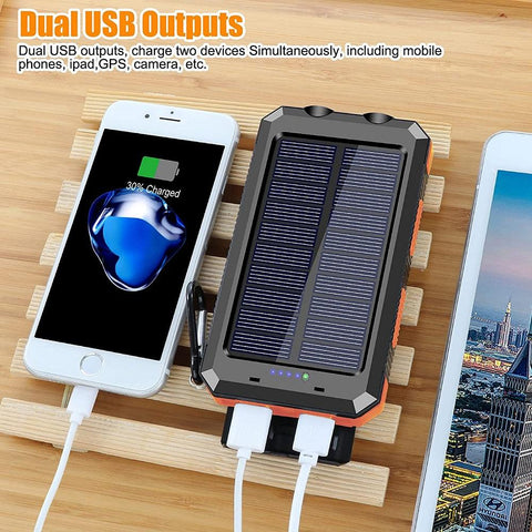 20000mAh Portable Solar Power Bank Charging Poverbank Three defenses External Battery-PA00070-Veeddydropshipping