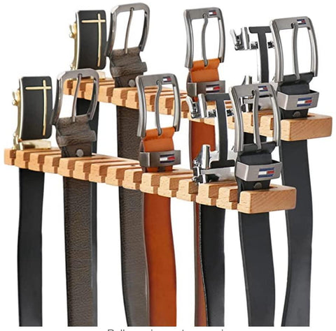 Belt Hanger For Closet Wooden Belts-HA01568-Veeddydropshipping