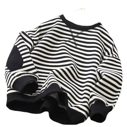 Winter Boys Sweatshirts Long Sleeve Tops for Kids Stripe Girls Sweater-TB01333-Veeddydropshipping