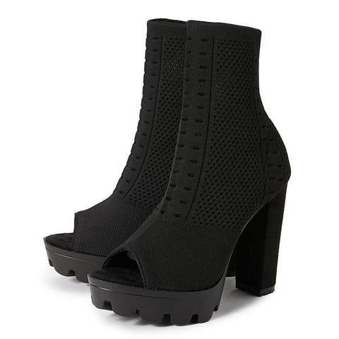 Platform Peep Toe Sandals Boots Nightclub Summer Sandles-BS01025-Veeddydropshipping