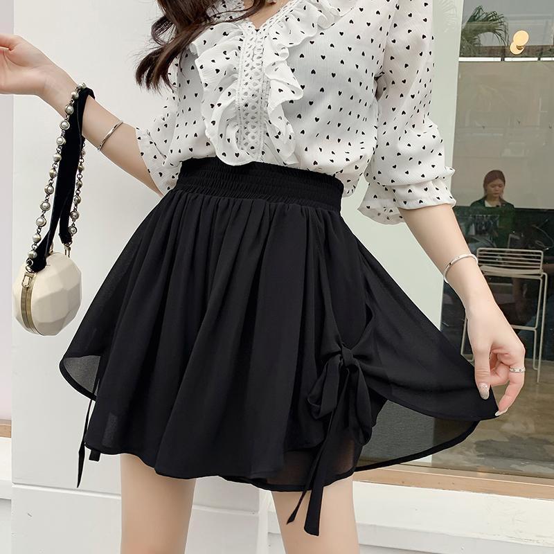 Women Loose Elastic Waist Sweet Ruffles-Veeddydropshipping