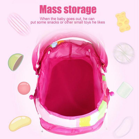 Kids Doll Stroller Babies Stroller Toy Foldable Doll Pram With Retractable-TB00397-Veeddydropshipping