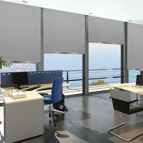Smart Roller Shades Cordless Motorized Blinds Shutters Voice Control Alexa-TI01096-Veeddydropshipping
