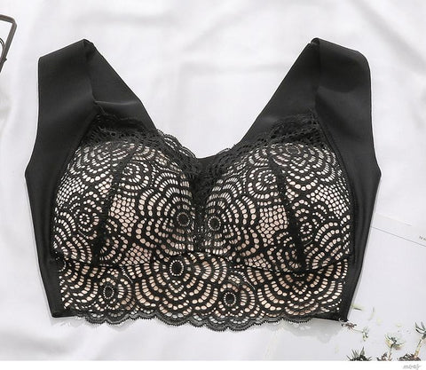 Sexy Lace Comfort Wire-Free Bra Plus Size-WF00751-Veeddydropshipping