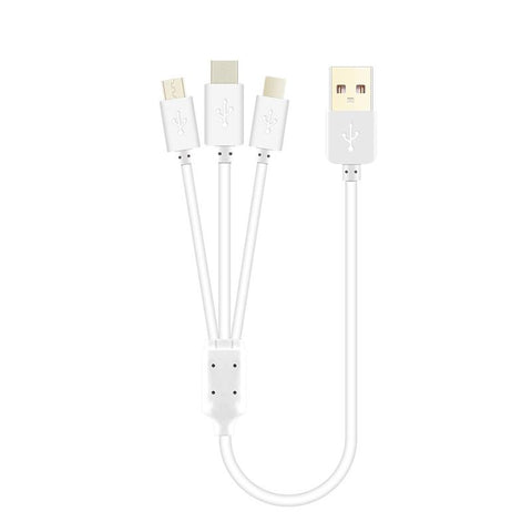 0.22M 1M 3 In 1 Short Fast Charging Cable Compatible For iP/Micro Usb/Type C-PA00027-Veeddydropshipping