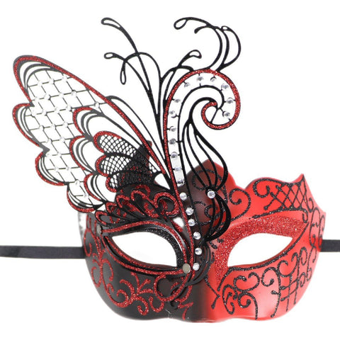 Metallic Wrought Masquerade Mask Halloween-WF01606-Veeddydropshipping