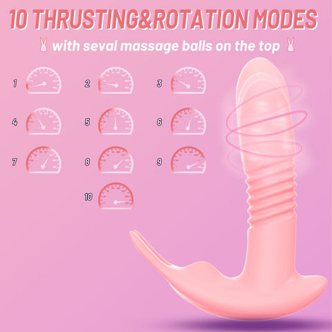 Rotating Vibrator Thrusting Telescopic Dildo Vagina G Spot Massage Clitoris Stimulator -BH01274-Veeddydropshipping