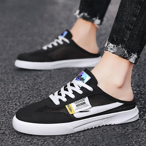 Men Half Shoes Slippers Breathable Flying Weaving-BS01579-Veeddydropshipping