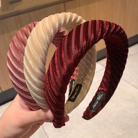 Ladies Padded Velvet Hair Band Accessories-WF01078-Veeddydropshipping