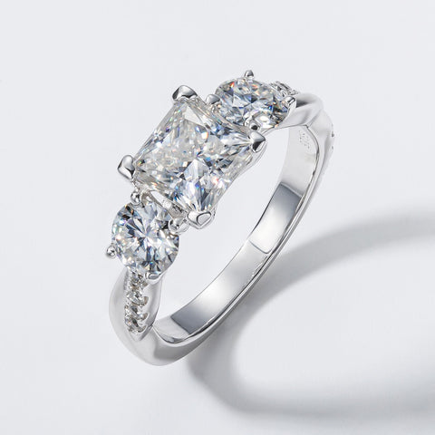 Moissanite Bridal Rings  925 Sterling Silver Engagement Wedding  Ring-JW00091- Veeddydropshipping