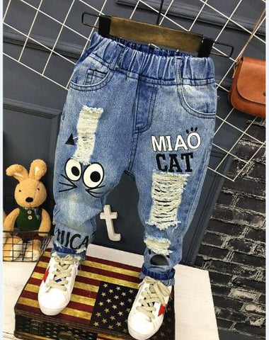 Baby Boys Girls Jeans Pants New 2019 Children Trousers 1-7Yrs Boys Girls-TB01288-Veeddydropshipping