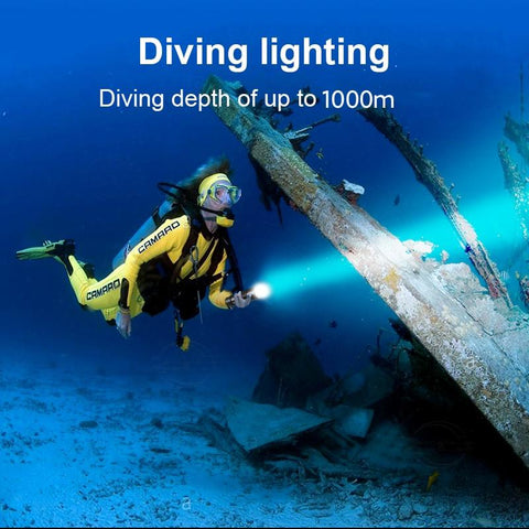10000Lumens Professional Diving Flashlight Rechargeable XHP160 Diving Torch-TI00956-Veeddydropshipping