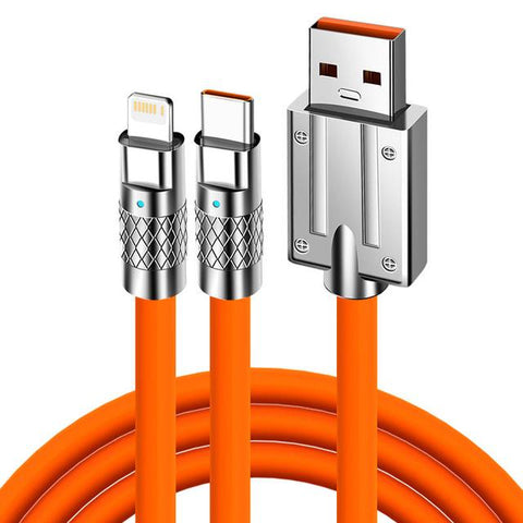 2 IN 1 66W Fast Charging USB To iOS Cable For iPhone 14 Xiaomi Huawei-PA00405-Veeddydropshipping