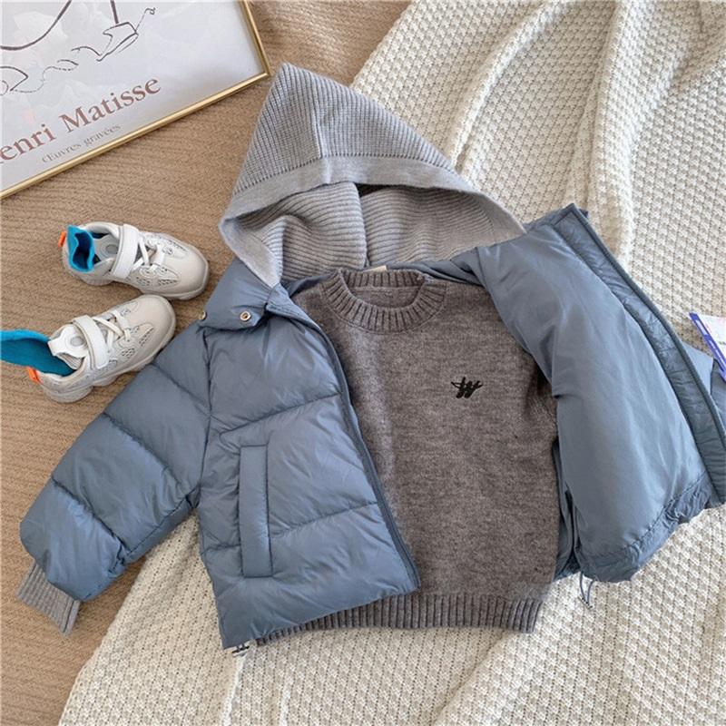 Baby Girl Boy Knitted Hooded Jacket Padded Infant Toddler-Veeddydropshipping