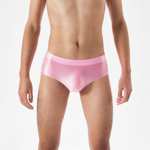 Color Smooth Stretch Seamless Glossy Underwear Sexy Underpants Briefs-MF01671-Veeddydropshipping