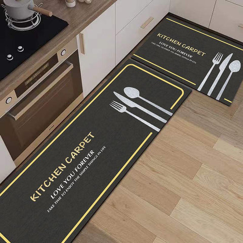 Kitchen Floor Mat Washable Non-Slip Bedroom Carpet-HA00474-Veeddydropshipping