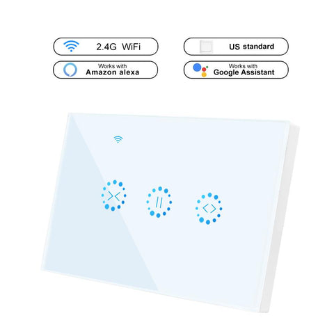 WiFi Roller Shutter Switch WiFi Curtain Blinds Touch Switch Control Garage Door-TI01079-Veeddydropshipping