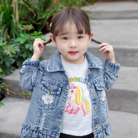 2023 Baby Girls Denim Jacket Spring Cardigan Coat For Kids Sweet Little-TB01027-Veeddydropshipping